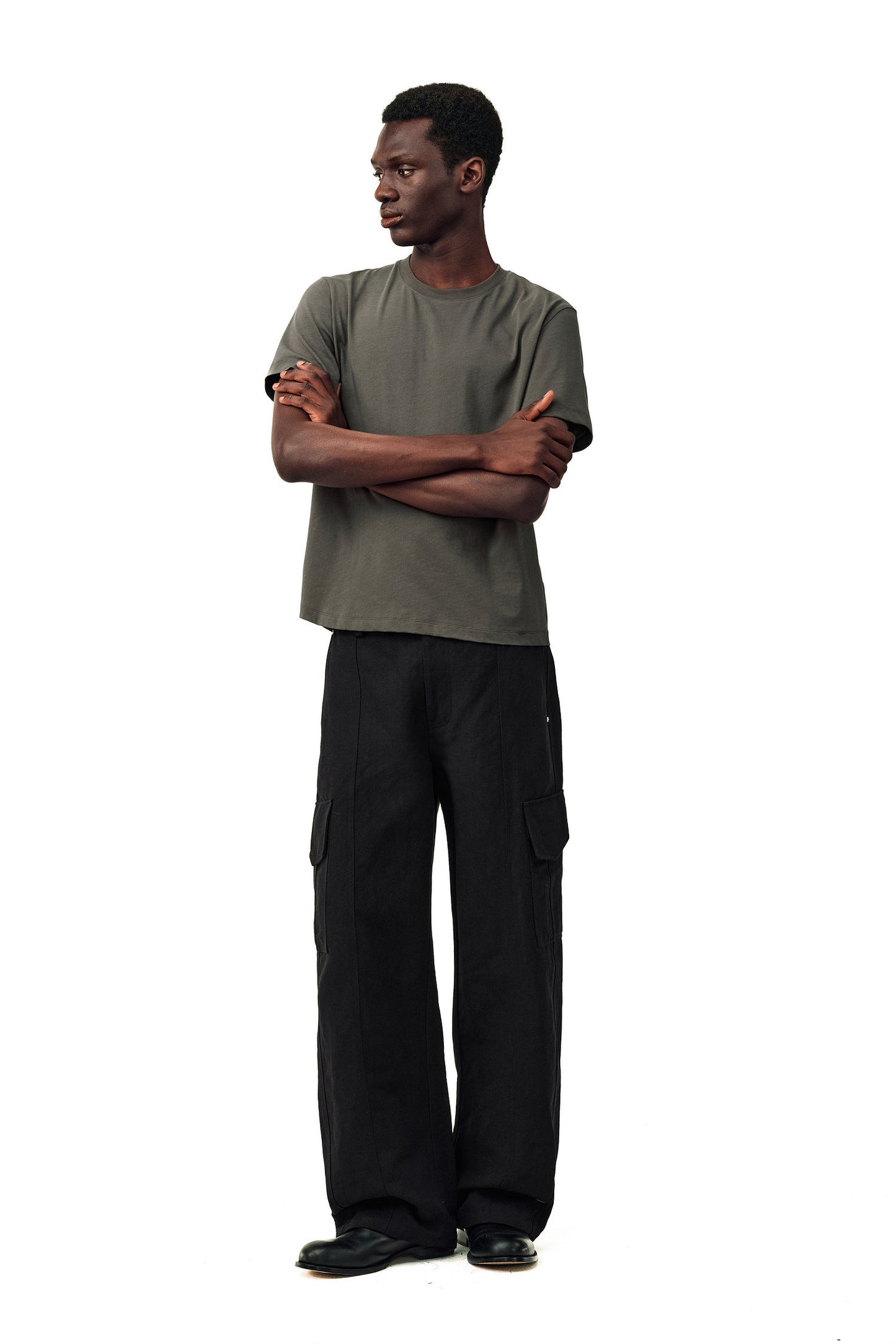 Curved-Leg Cargo Pants
