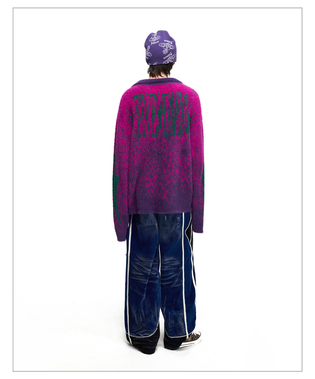 Leopard-Print Mink Gradient Sweater