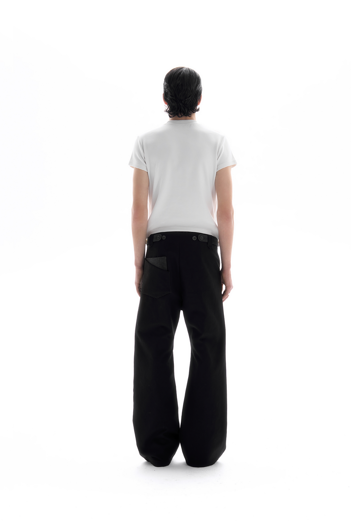 Side Placket Colorblock Casual Pants