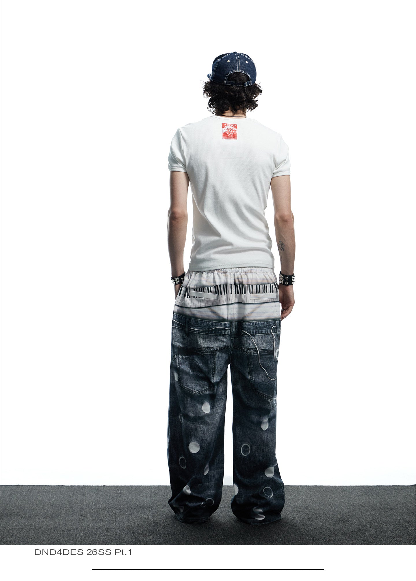 Polka Dot 3D-Printed Casual Pants