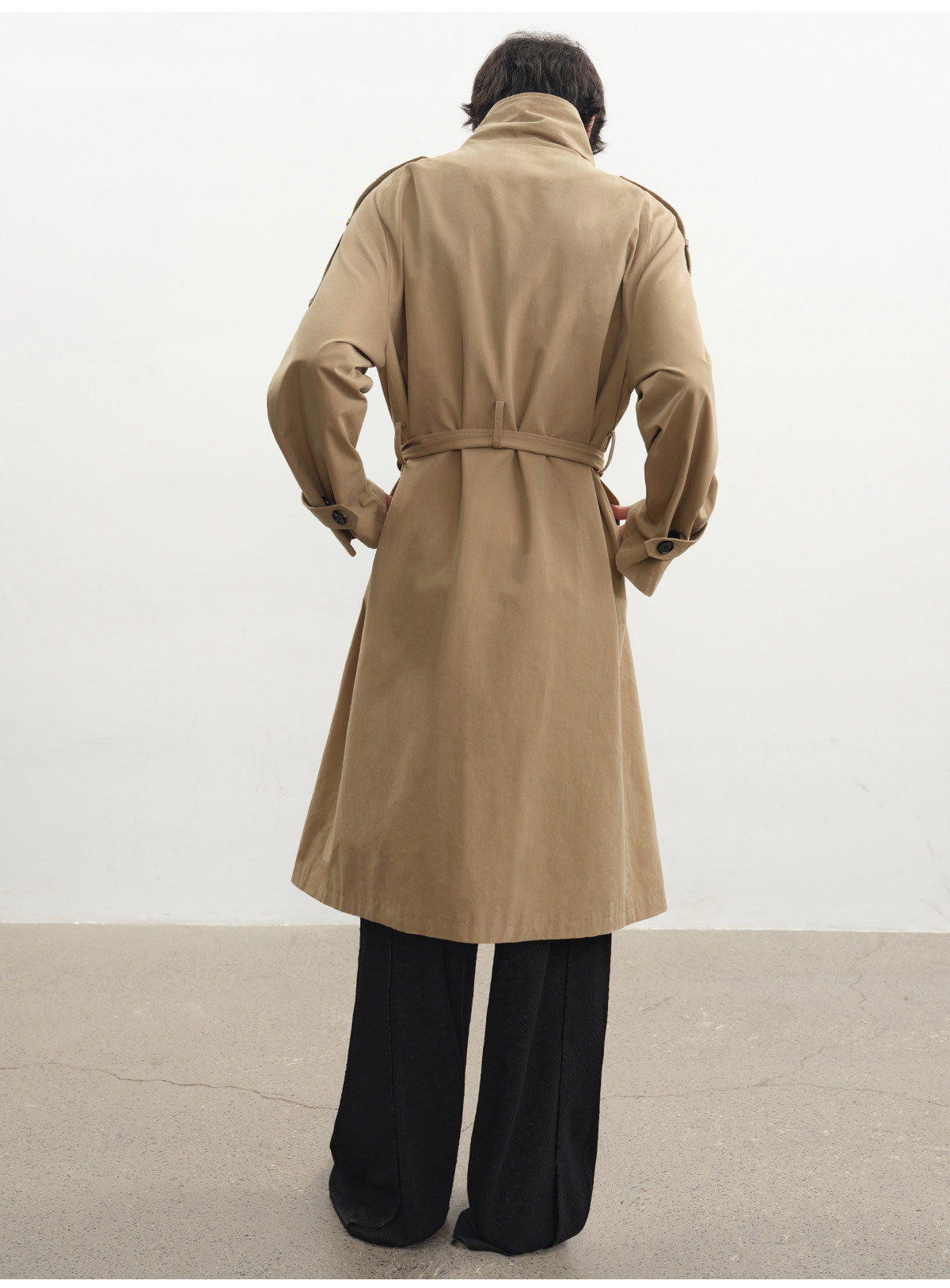 Belted trench coat