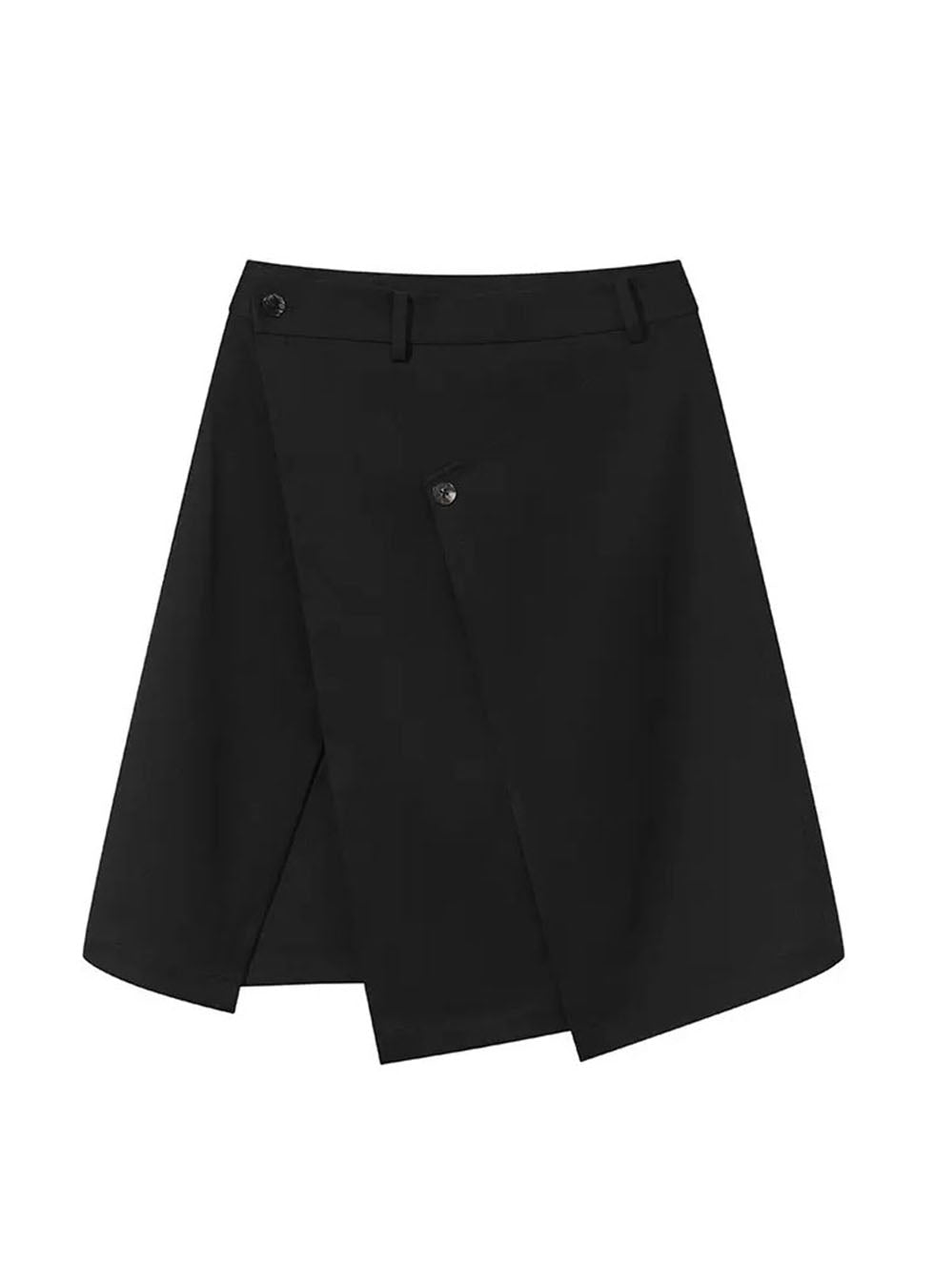 Multi-button A-shape slit overskirt