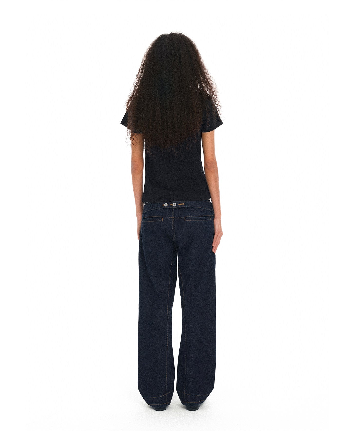 Casual Denim Pants with Five-Button Fly