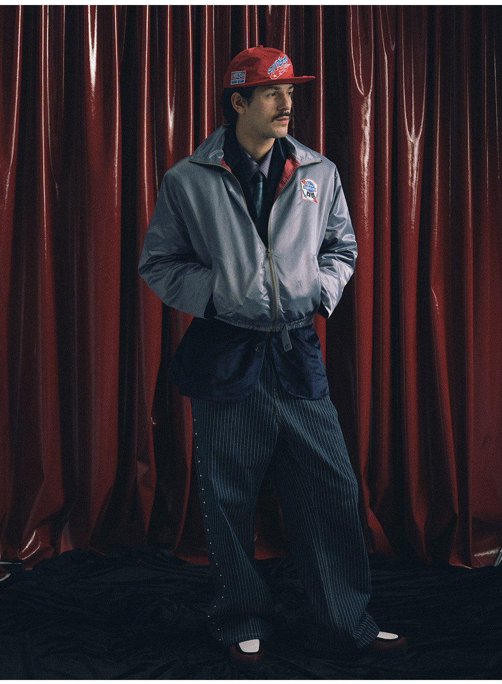 Glossy Nylon Short Jacket