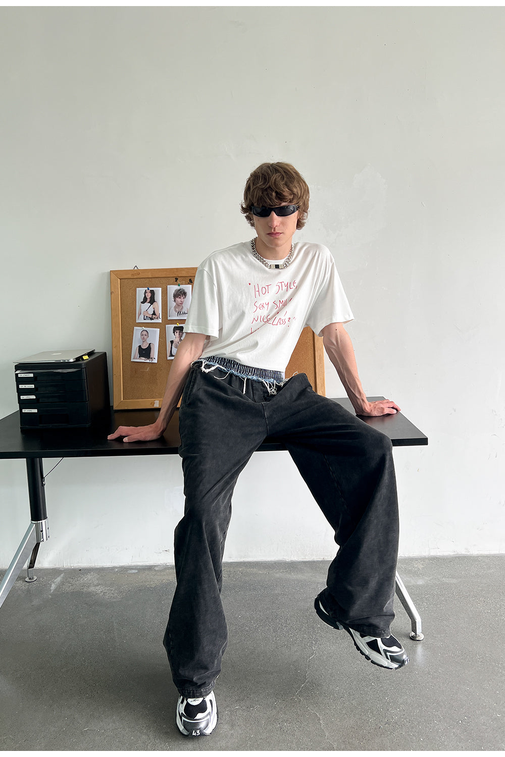 Slogan Print Short-Sleeved T-Shirt