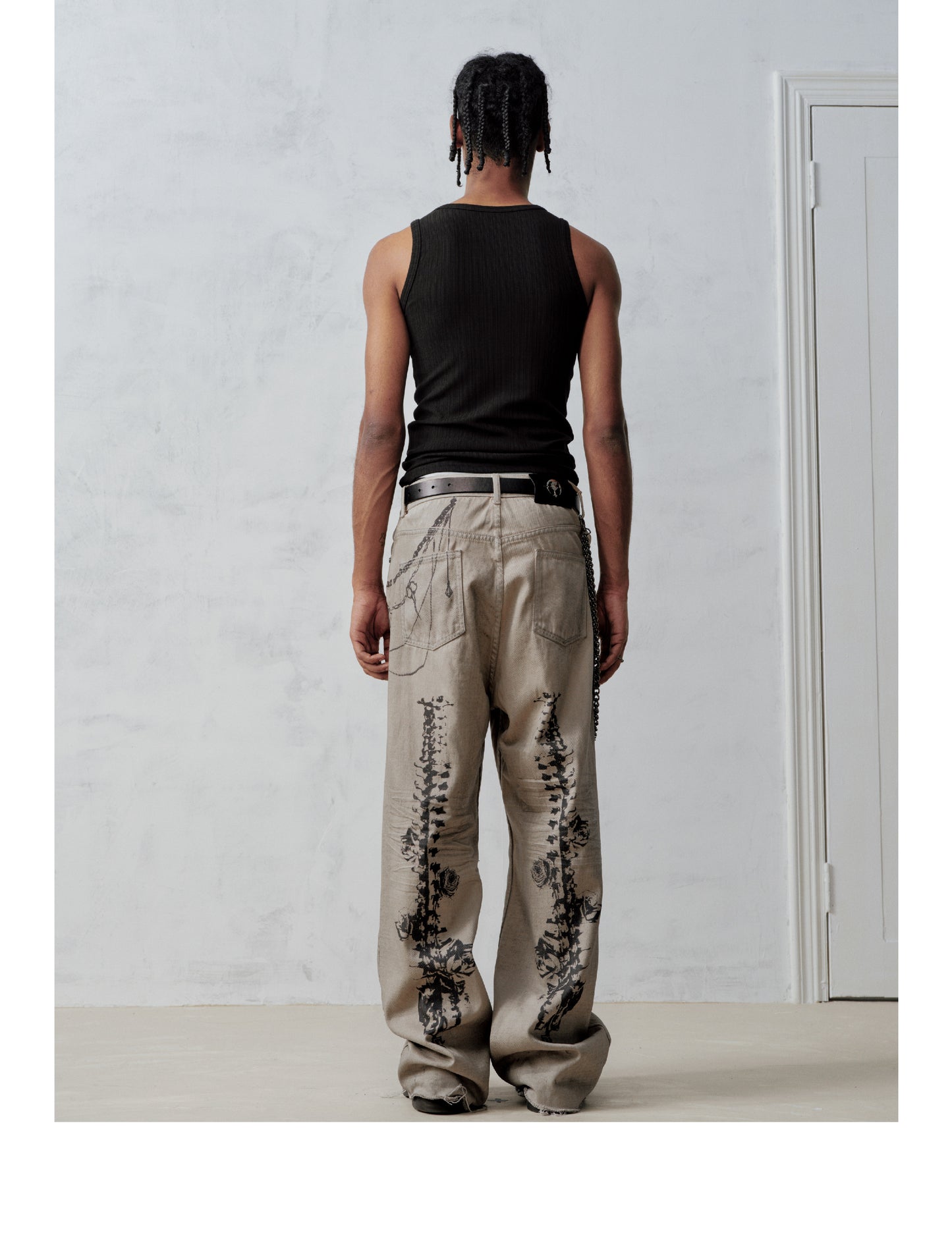 Floral-Print Casual Jeans