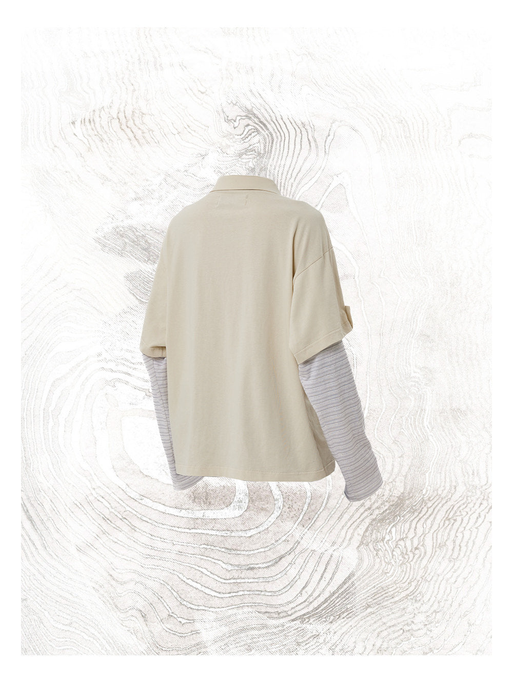 Faux Two-Piece Embroidered Polo Shirt