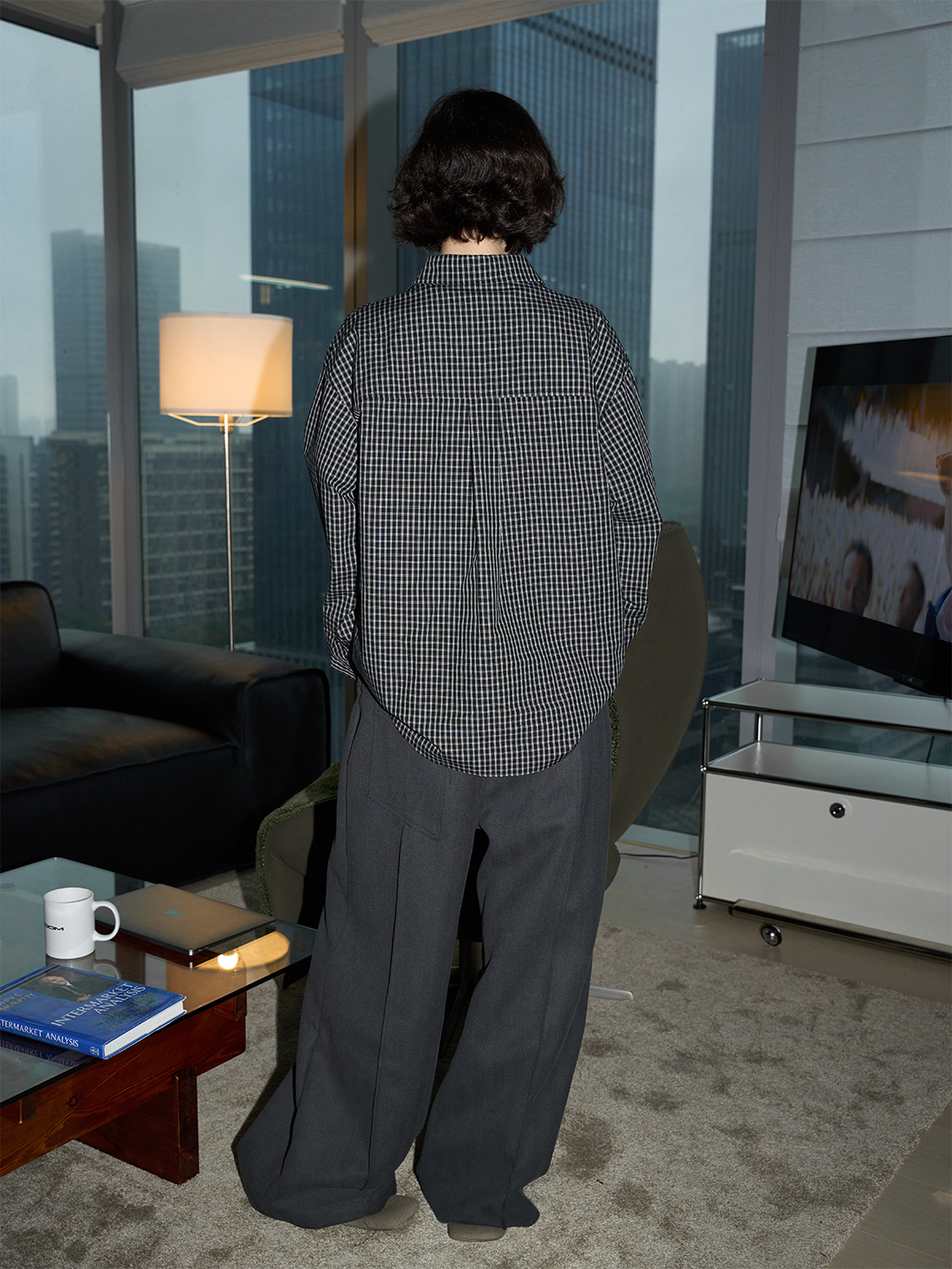 Half-Open Check Shirt