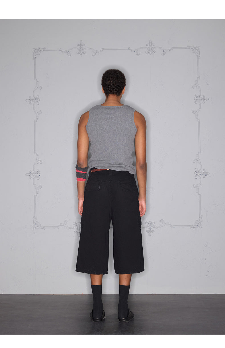 Three-Dimensional Pocket Workwear Shorts