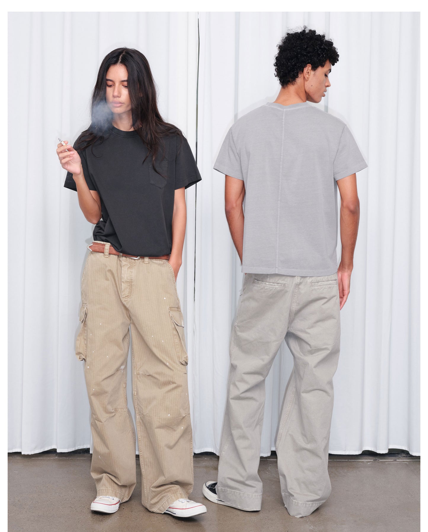 Vintage-Style Fitted T-Shirt
