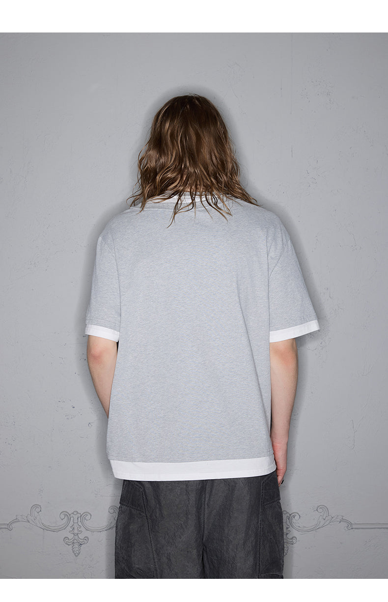 Faux two-piece T-shirt