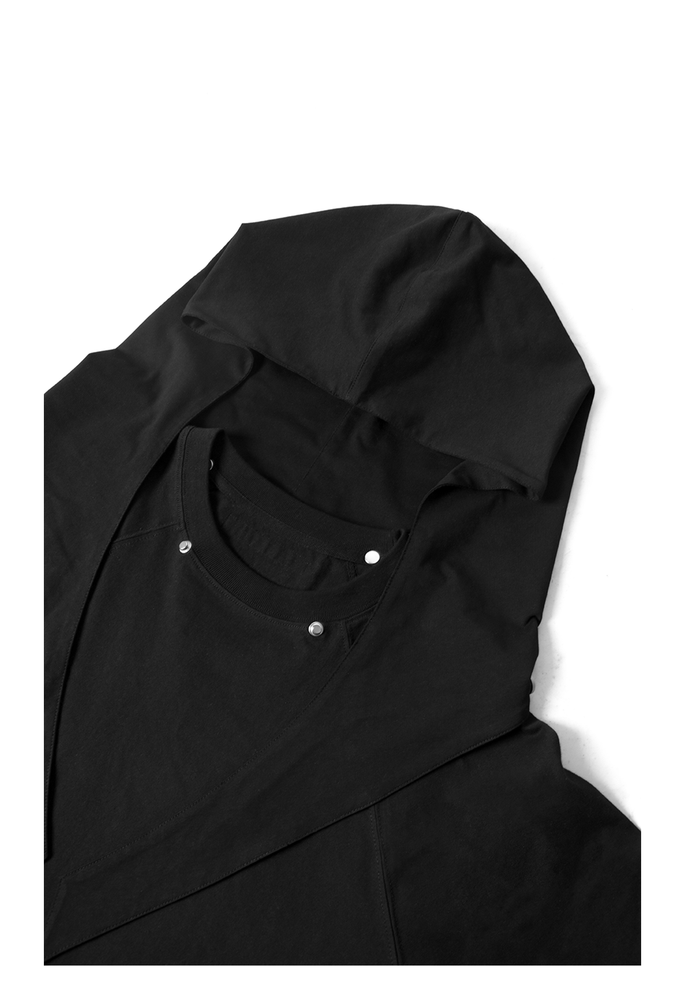 Detachable small hood T-shirt