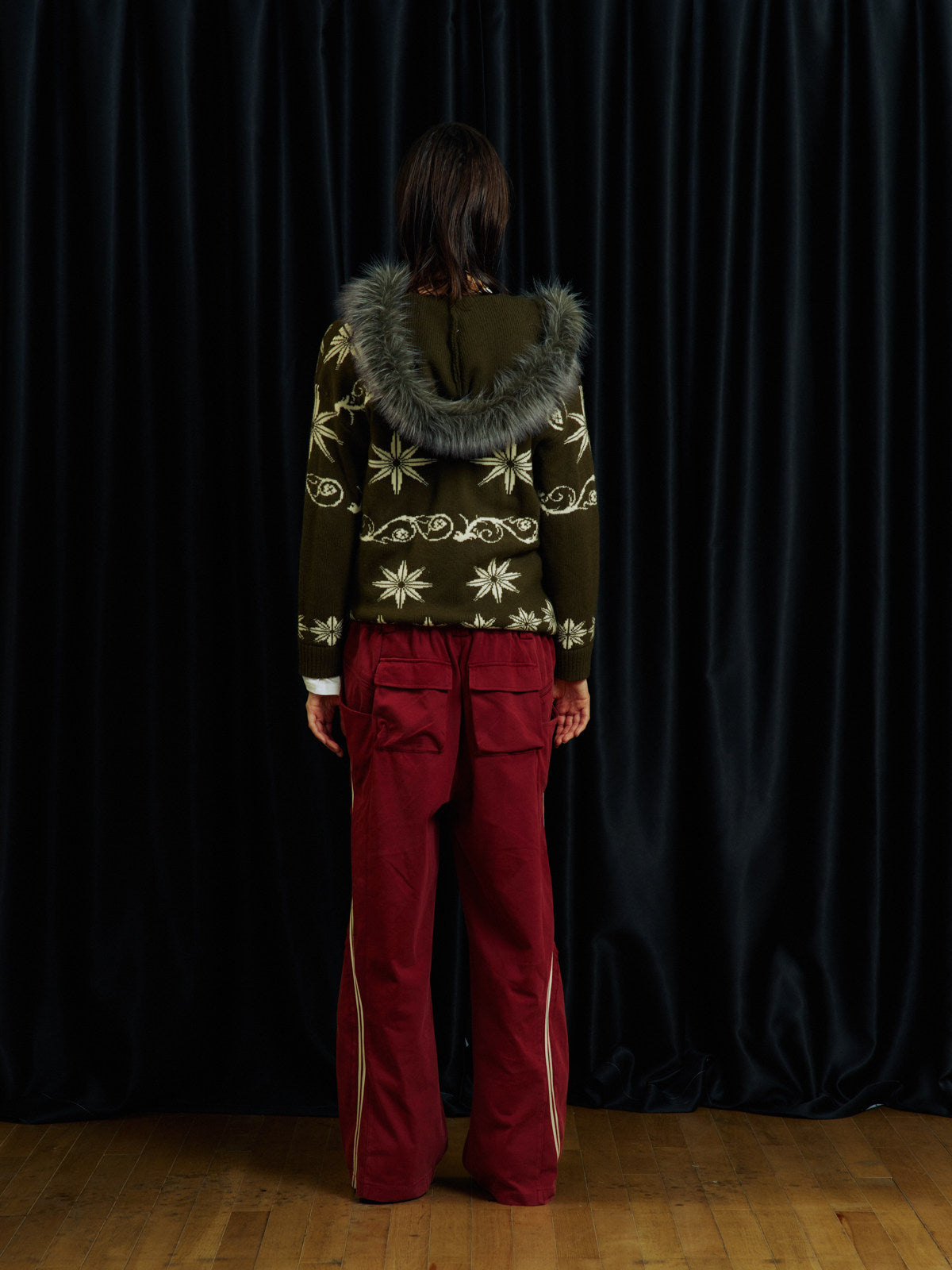 Ribbon Elastic Waistband Sweatpants