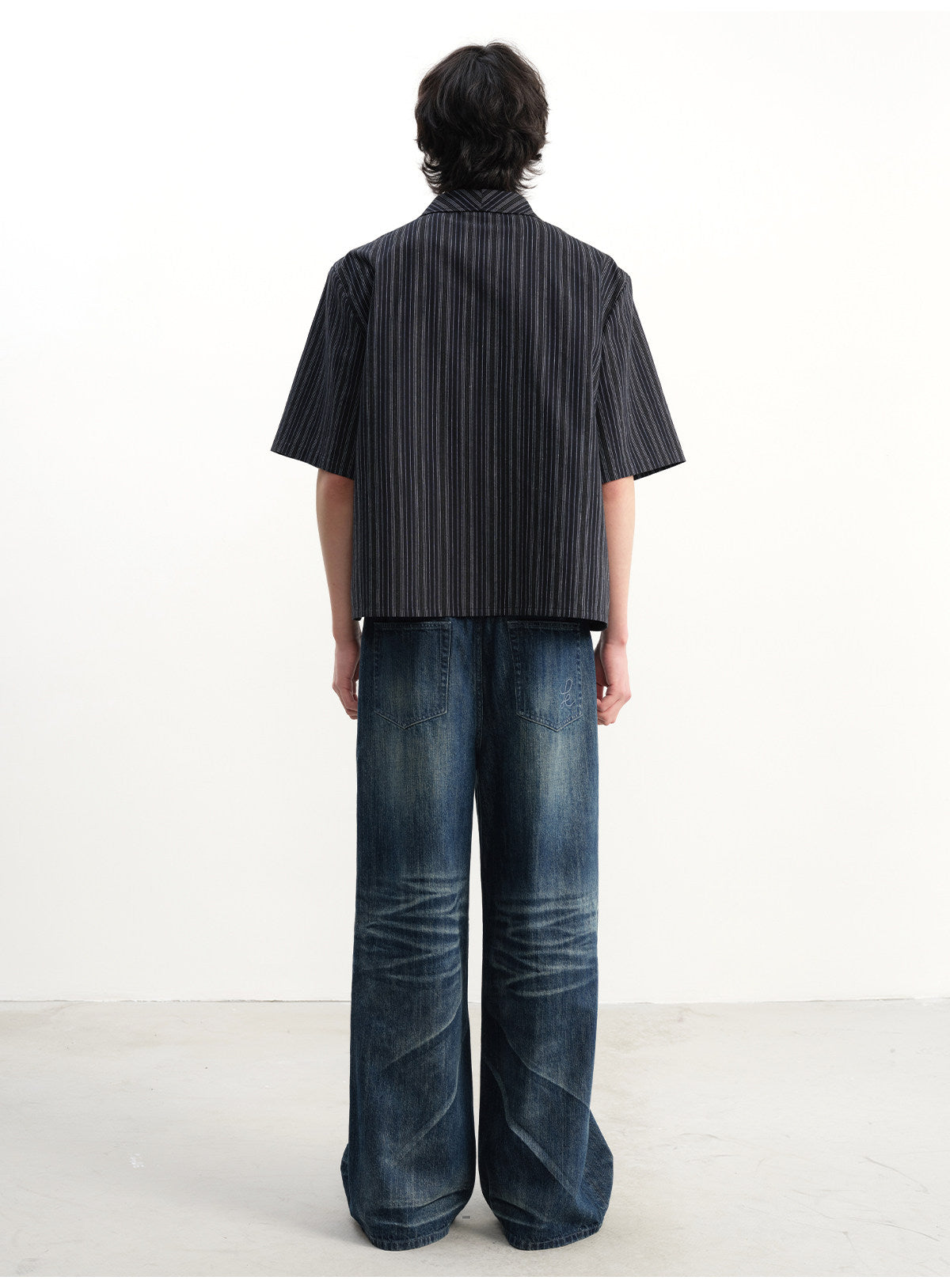 One Collar Striped Shirt