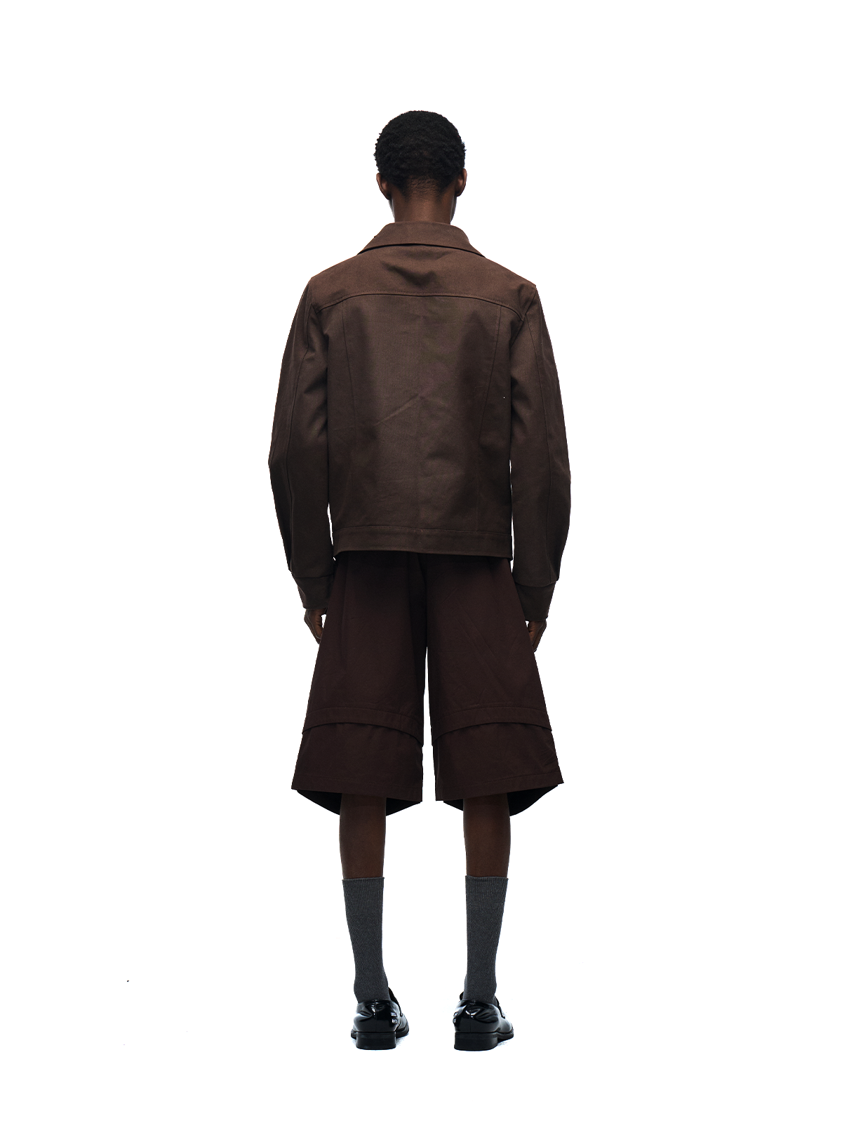 Splash Pleats Color Block Shorts