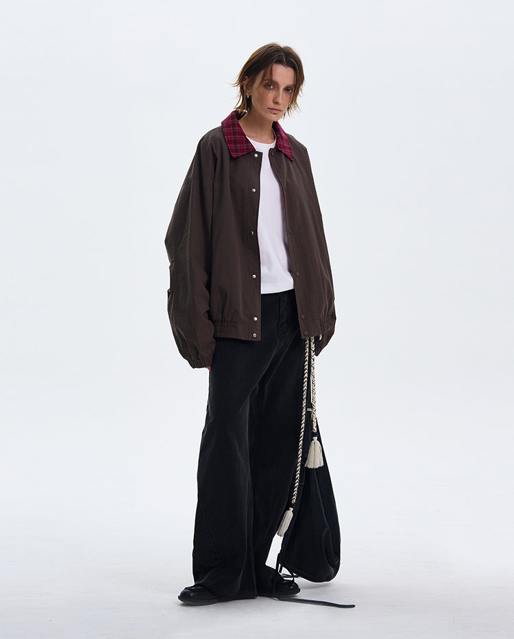 Checkered lapel jacket