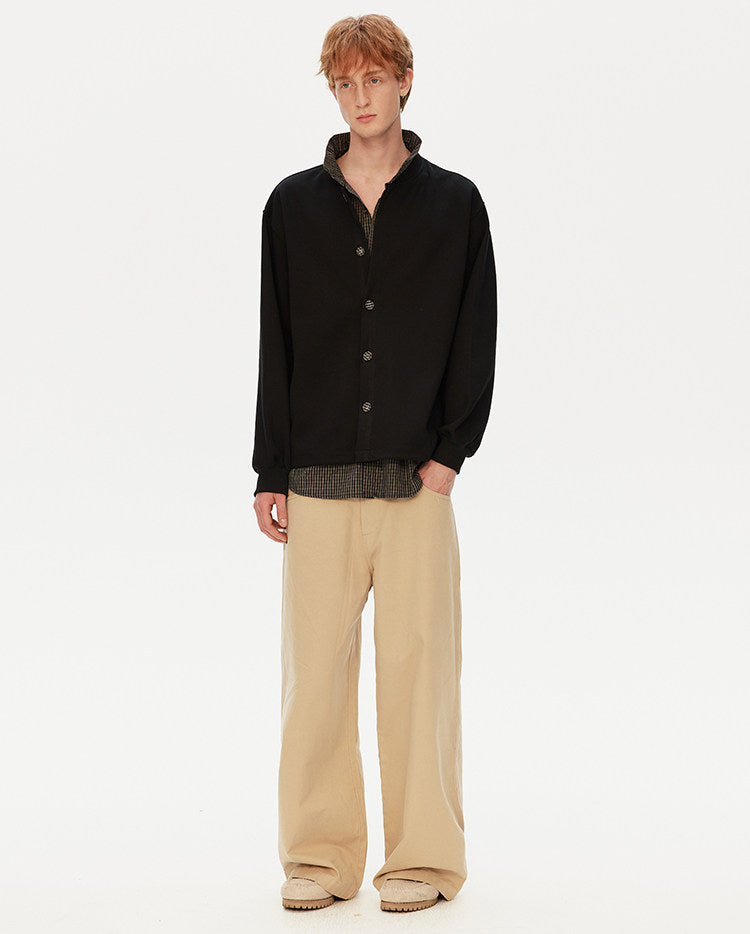 레트로 패치워크 페이크 투피스 셔츠 재킷