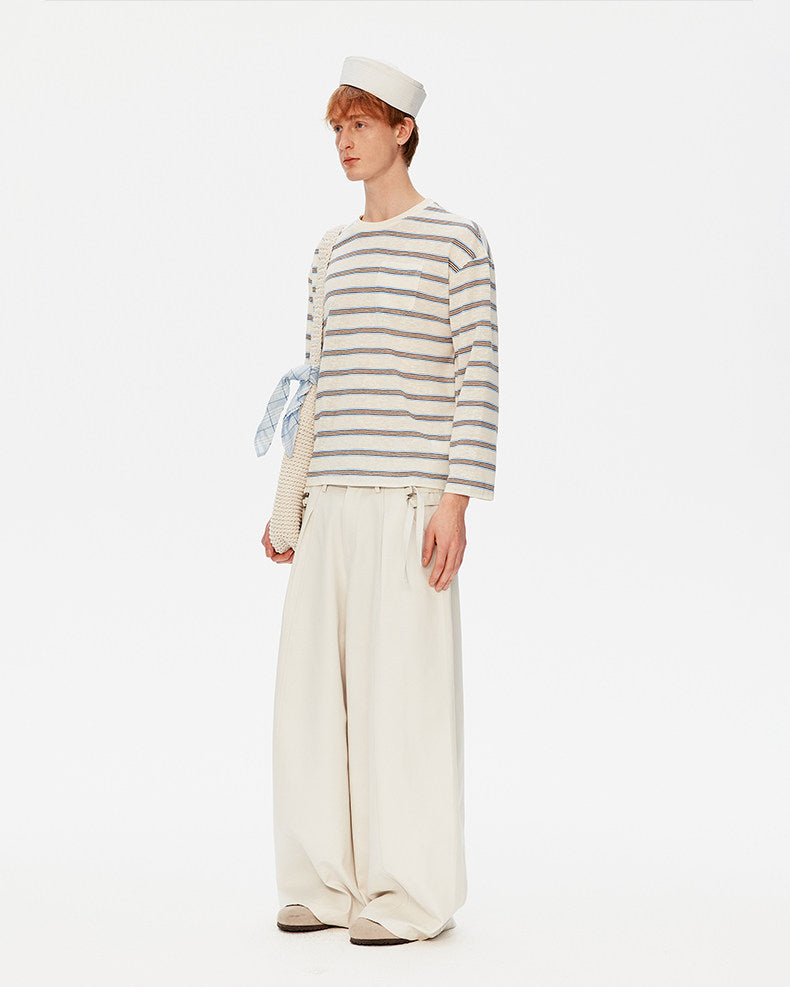 조절 가능한 허리 밴드가 있는 캐주얼 팬츠