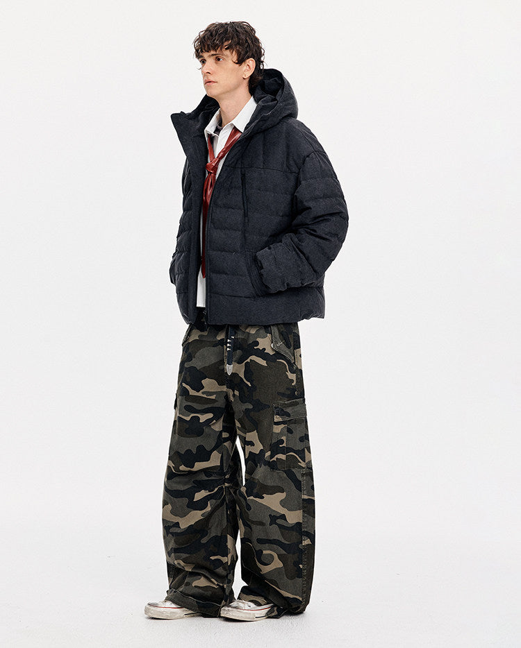 Unisex Minimalist Hooded Down Jacket