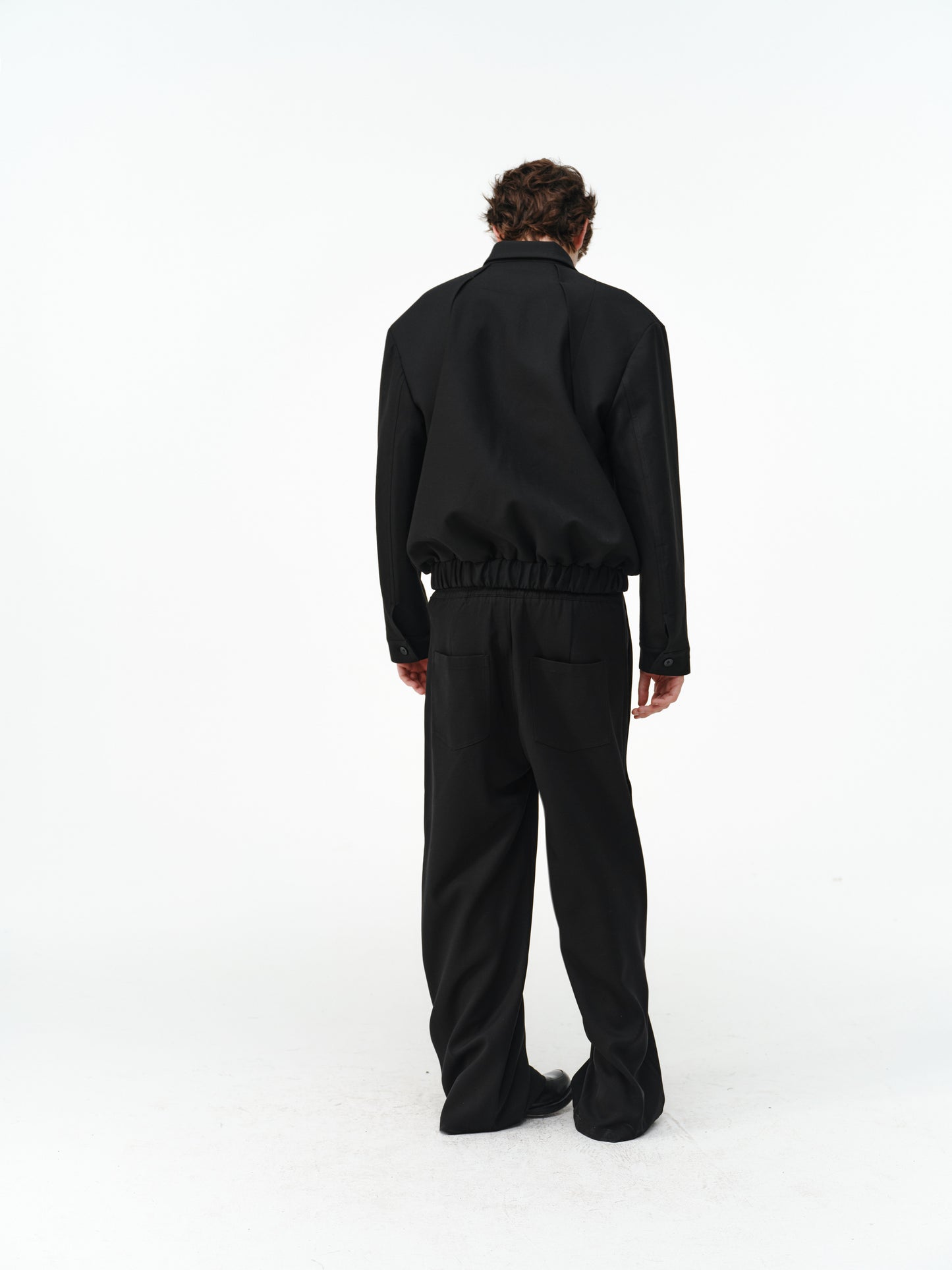 Deconstructed Straight-Shoulder Jacket