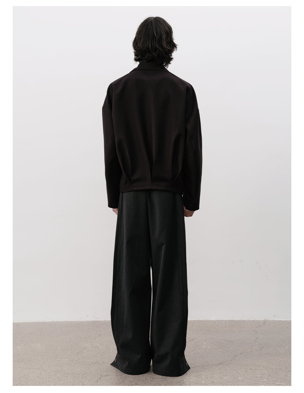 Side-Pleated Casual Pants