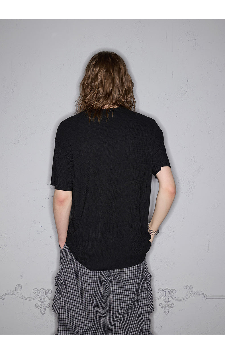 Deconstructed letter print T-shirt