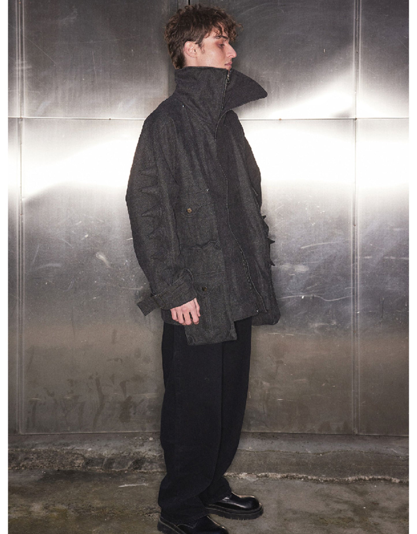 Punk Style Loose Little Dinosaur Denim Jacket