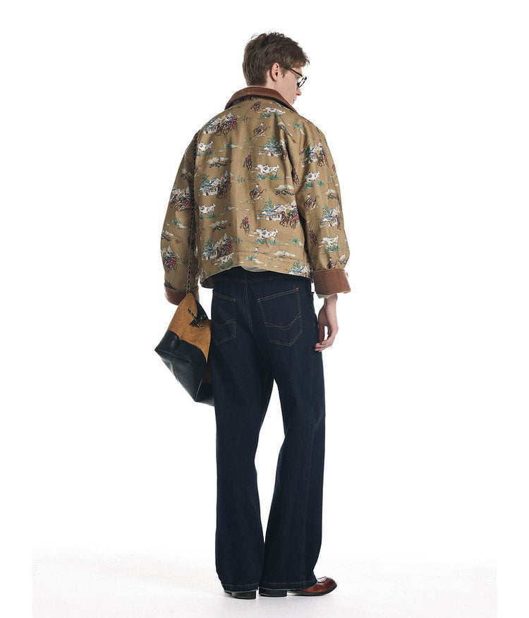 Vintage Horse Print Jacket