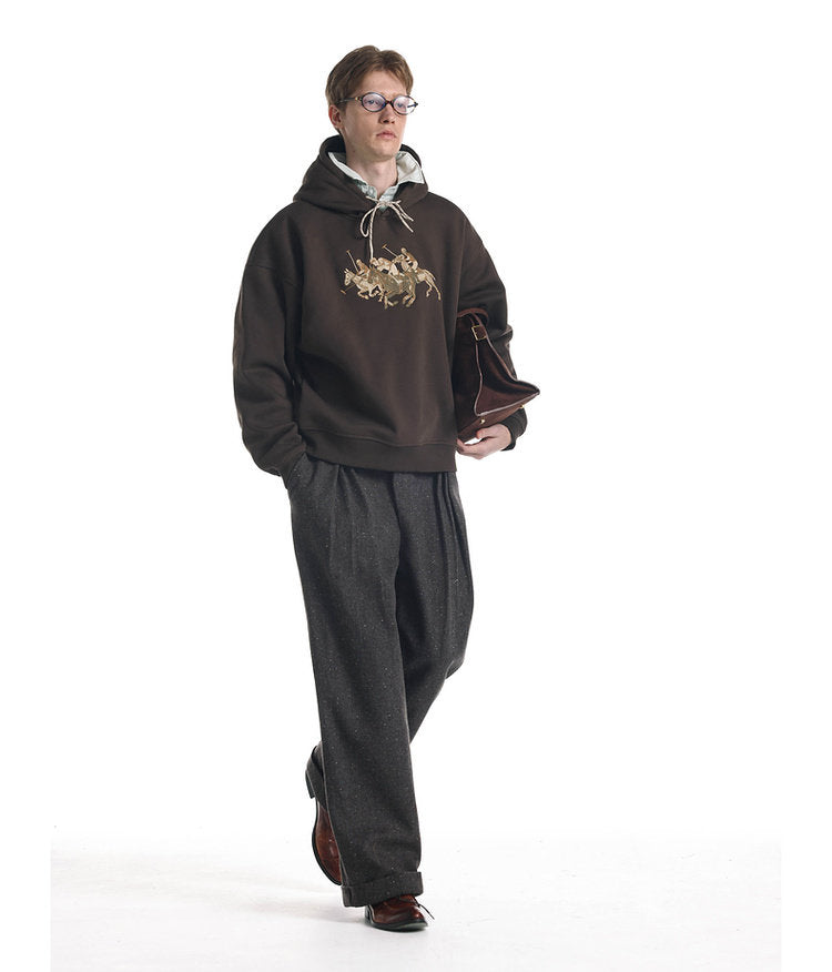 Embroidered Short Sweatshirt