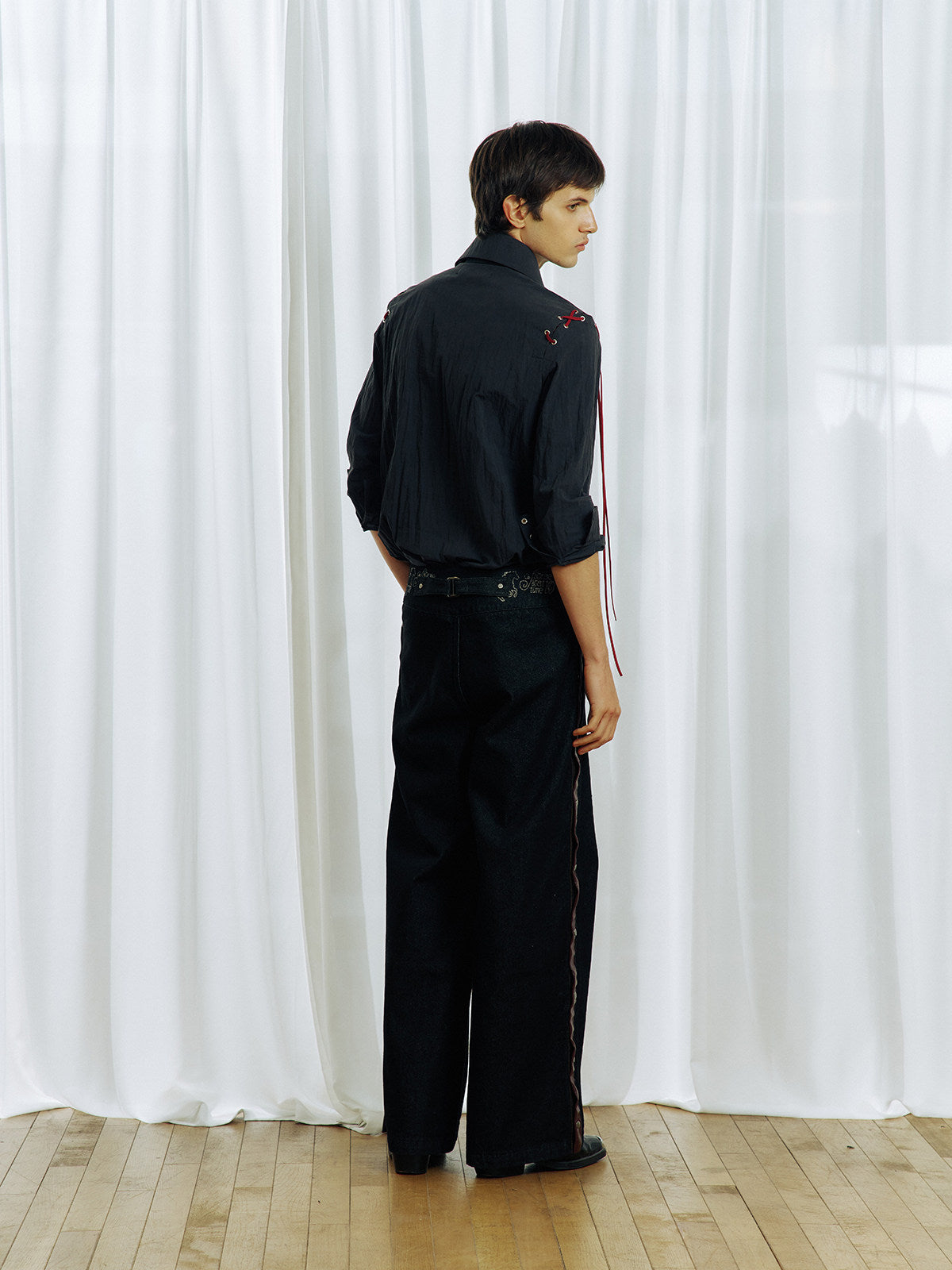 Retro Style Shirring Shirt