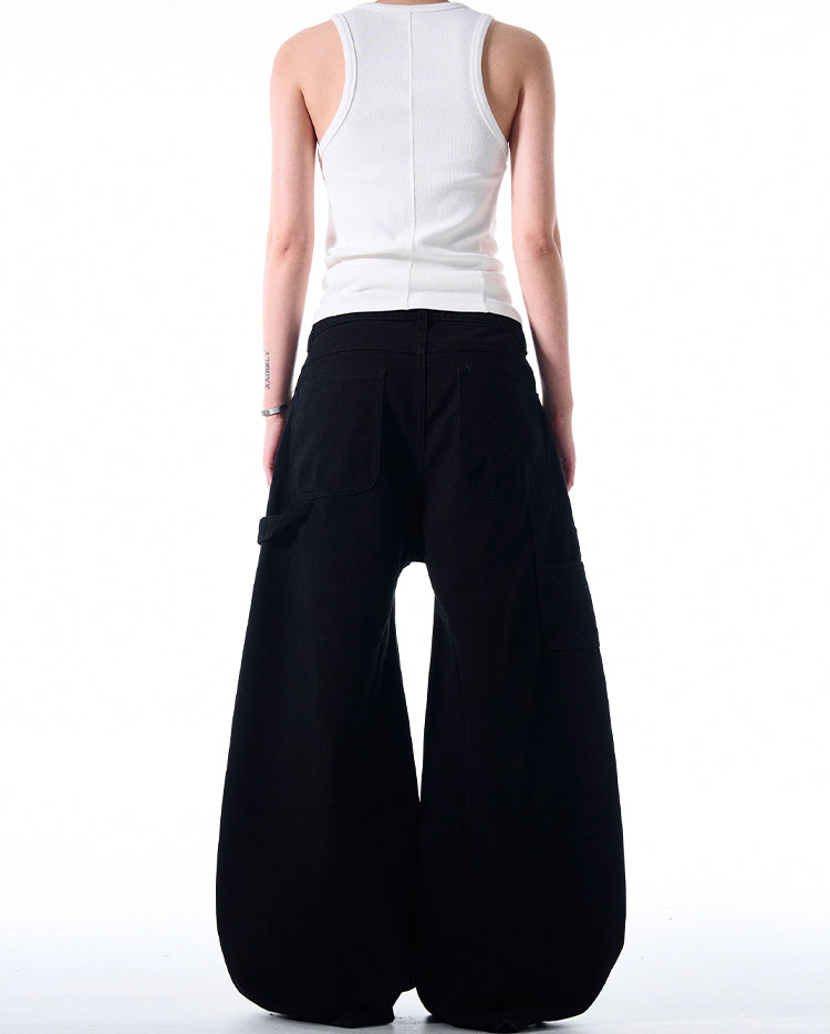 Wide Leg Scimitar Jeans