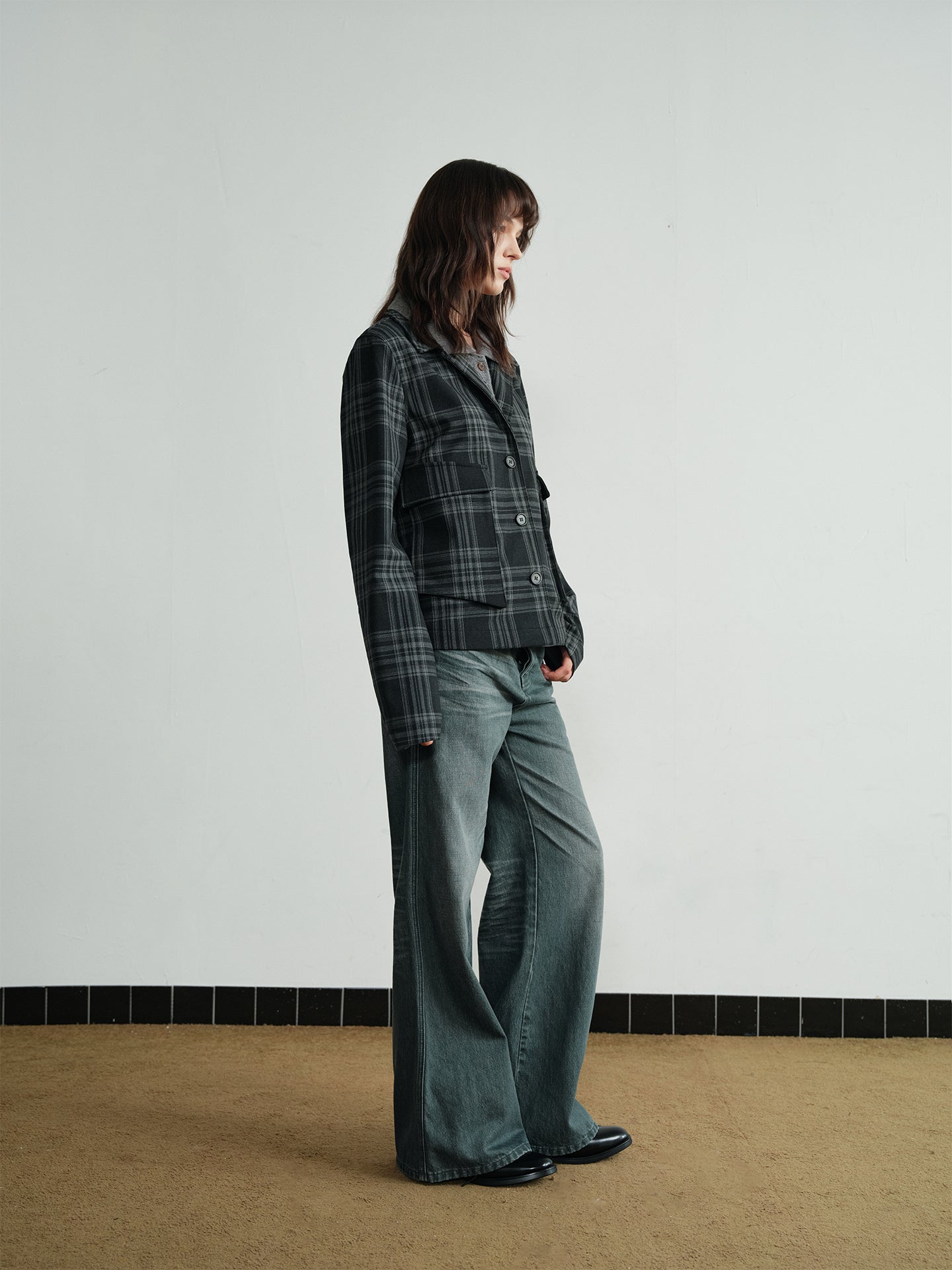 Embroidered Casual Denim Pants