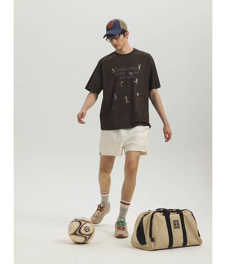 Antibacterial cool feeling printed T-shirt