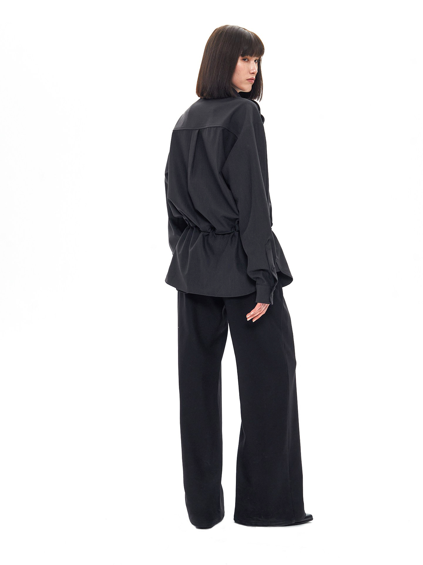 Waist-Shaping Wool Shirt