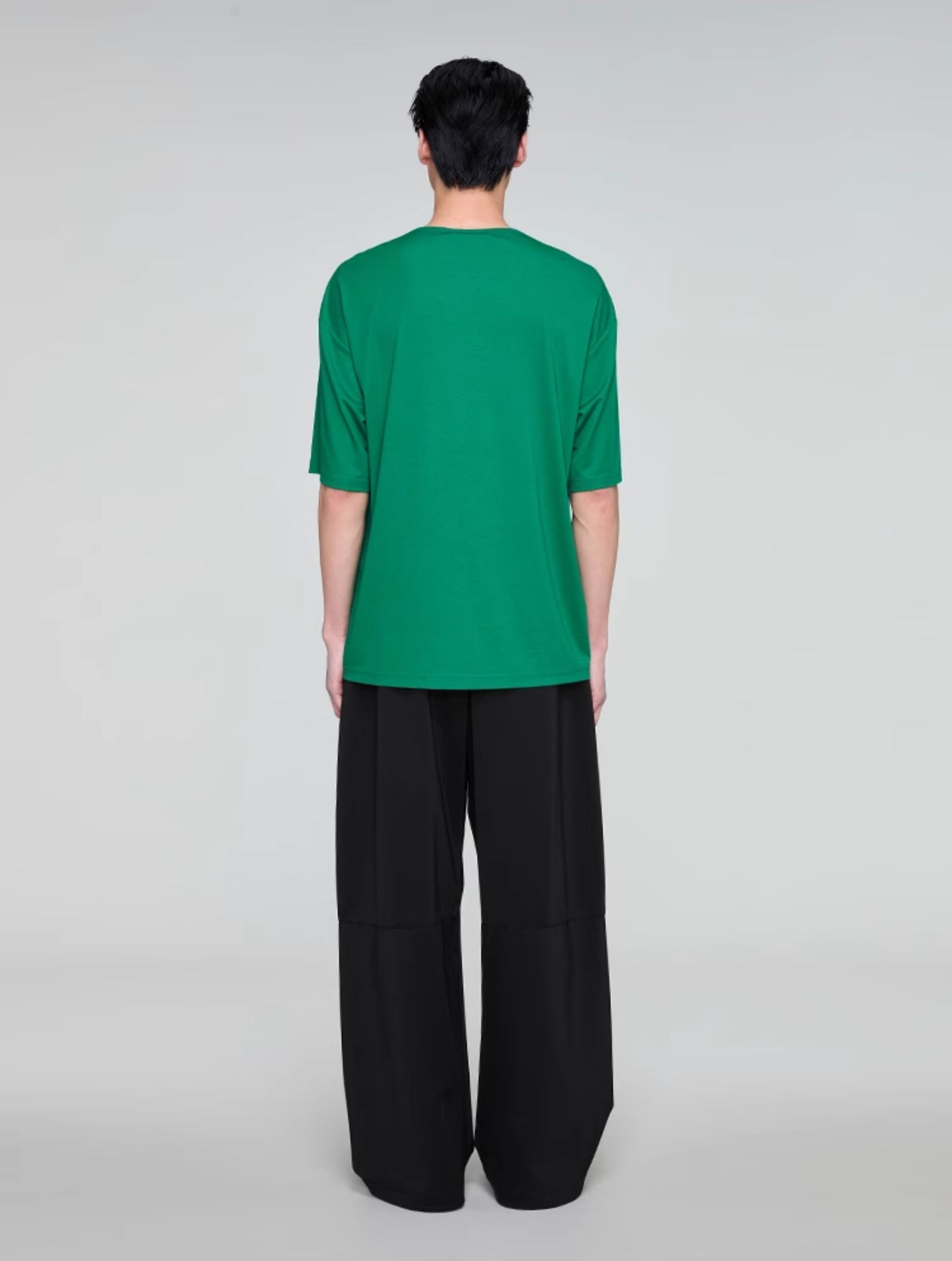 Binding Color Casual T-Shirt