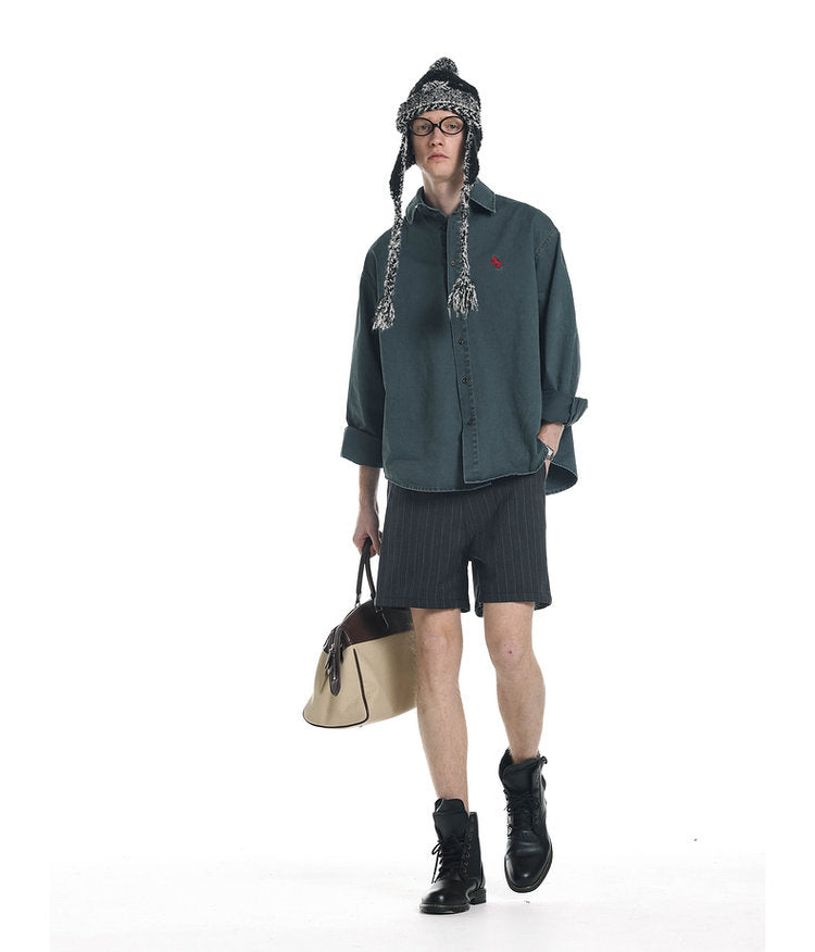 Vintage-Style Brushed Shirt