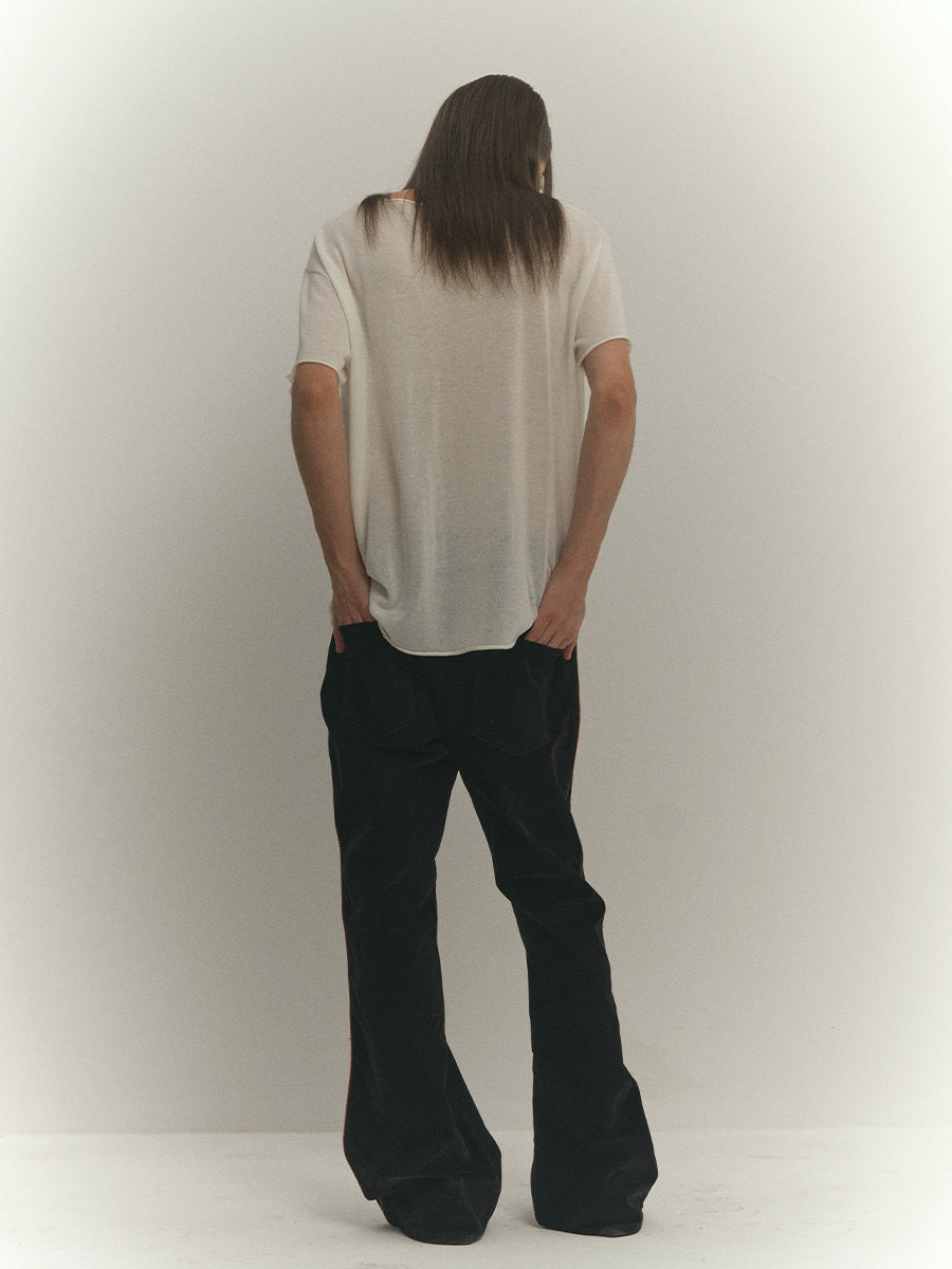 Lightweight curly damaged T-shirt