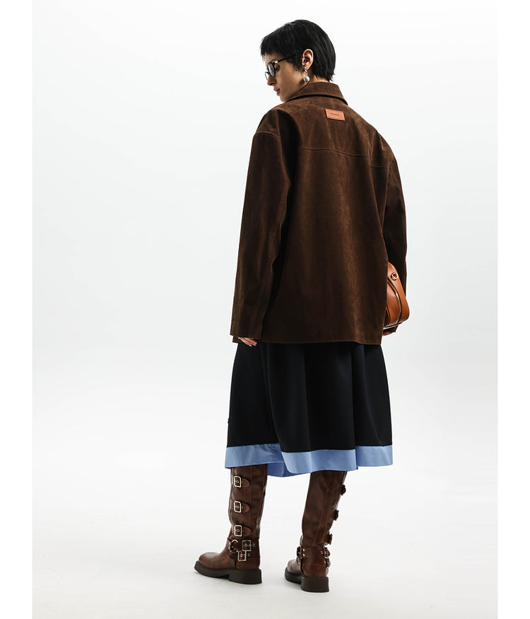 Unisex Damaged Suede Jacket