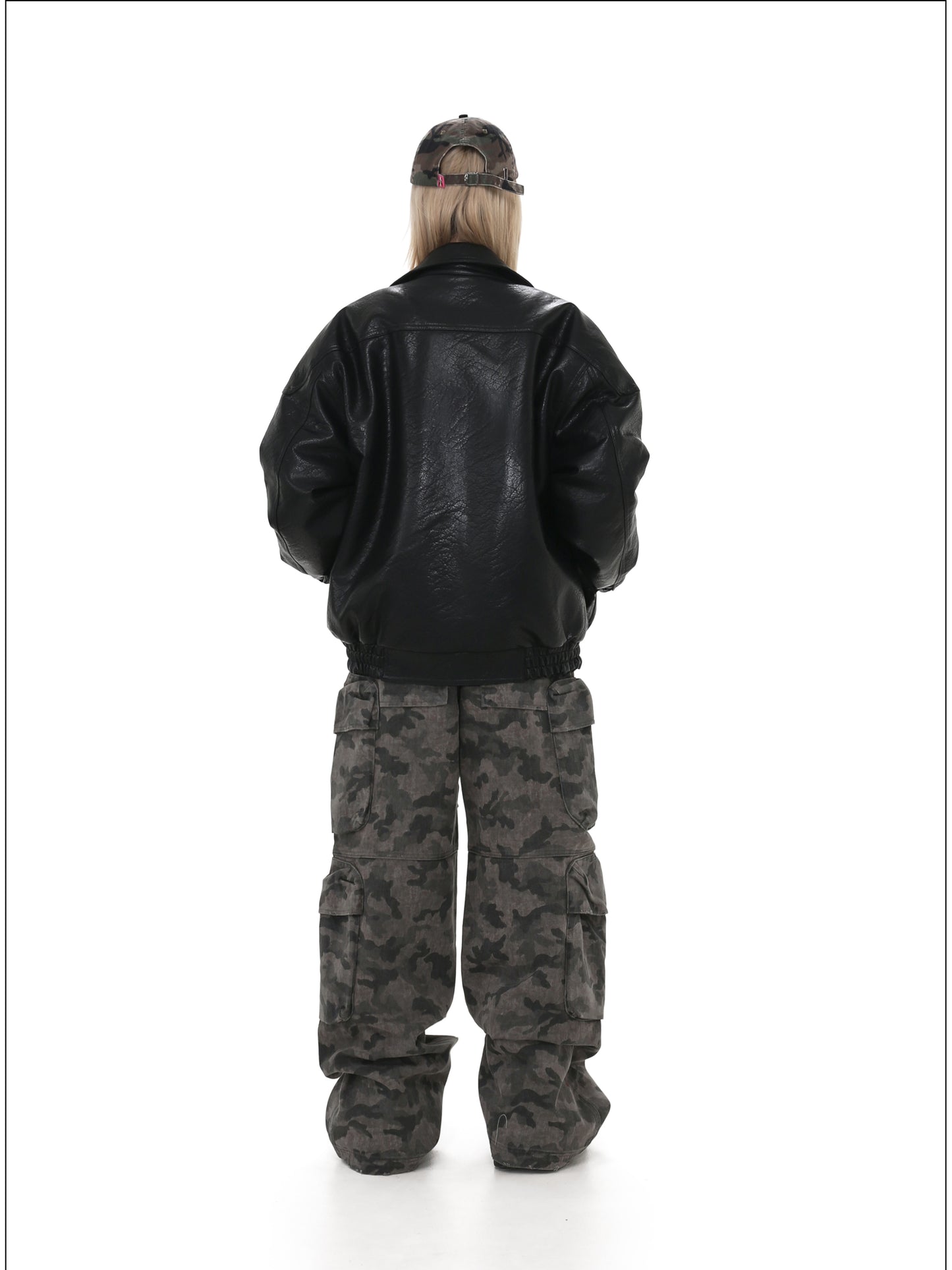 Retro wide-leg casual pants