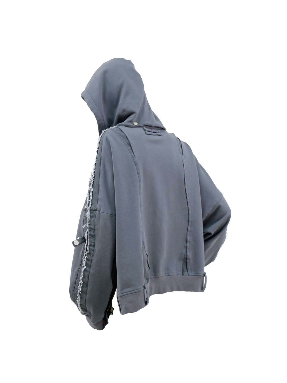 Patchwork Sweatshirt with Removable Pockets
