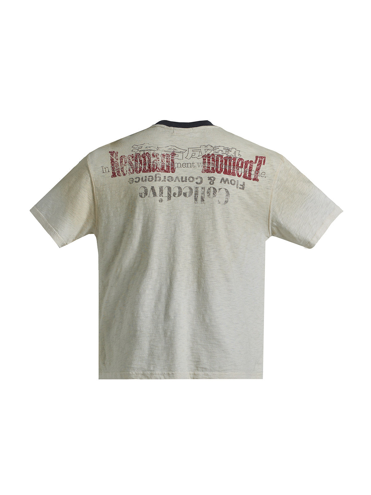 ヴィンテージダメージ加工コットンTシャツ