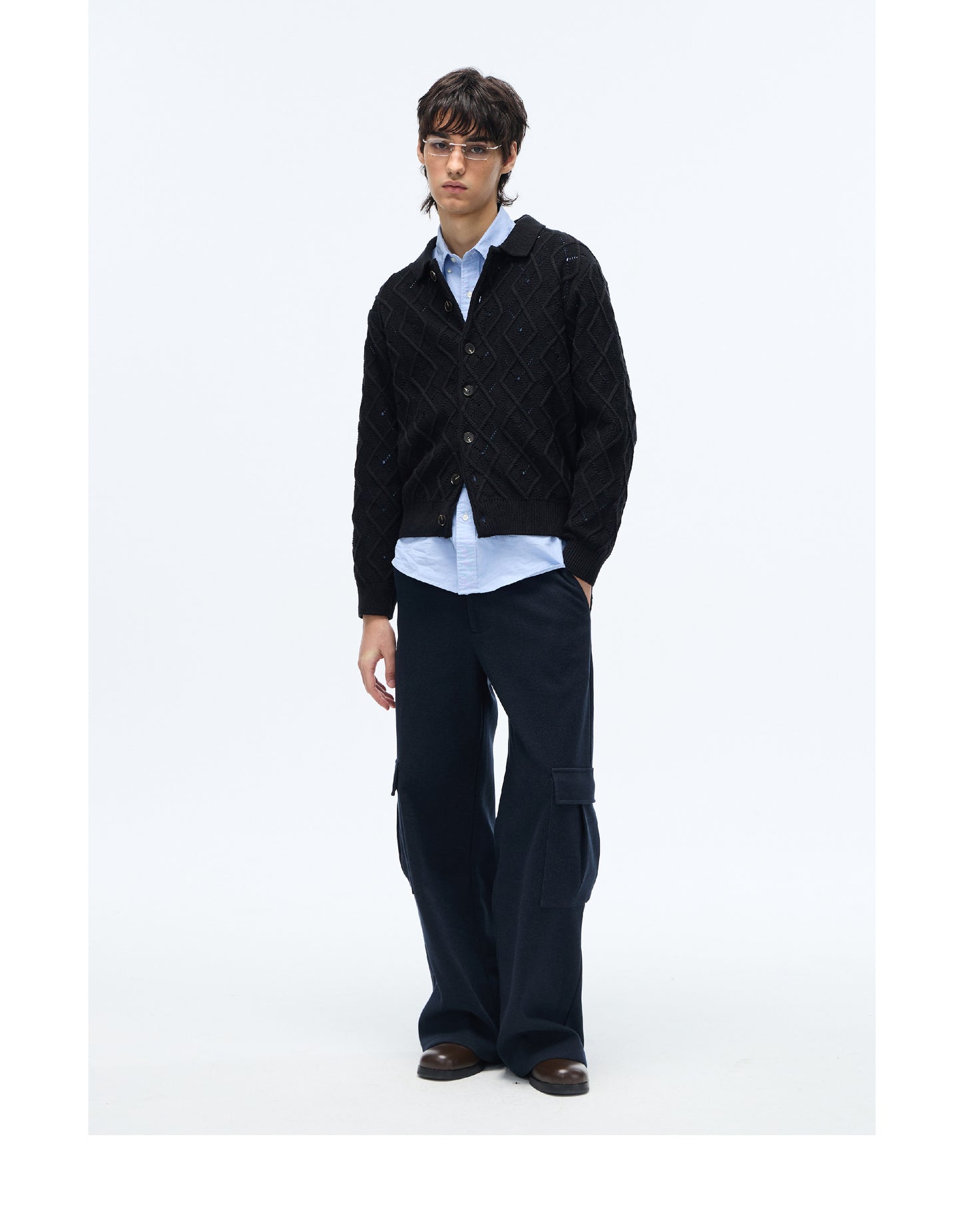 Twist-knit cardigan