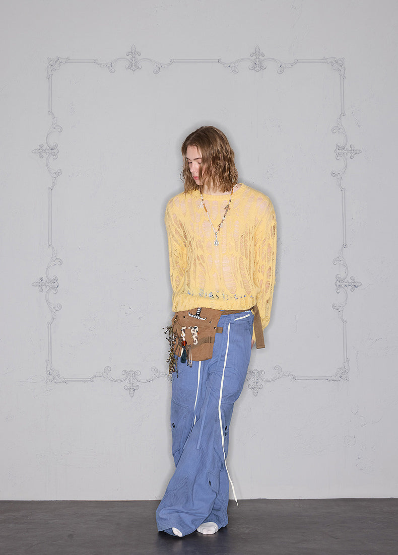 Hollow Classic Round Neck Sweater