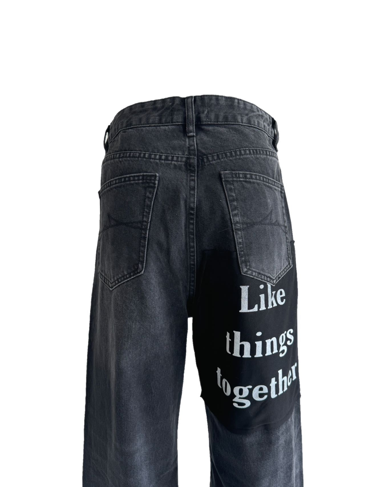 Vibe-washed Damaged Denim Pants