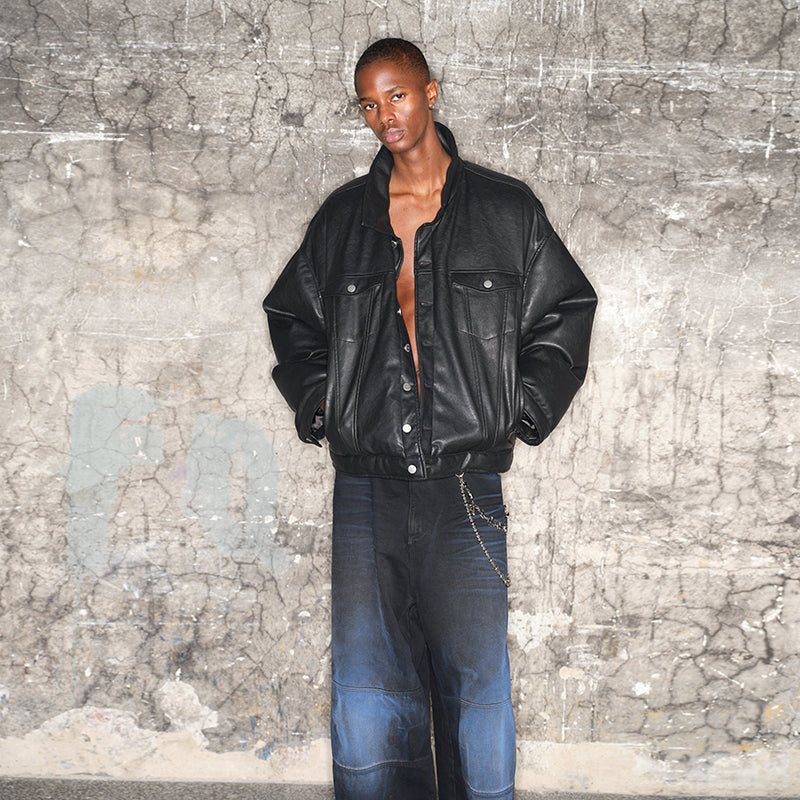 Box Silhouette Leather Jacket – ULTIMUS