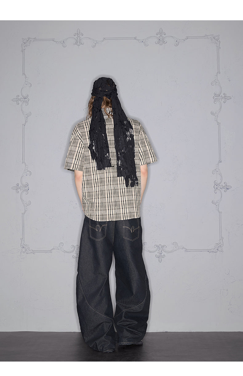 Unisex Lace Check Shirt