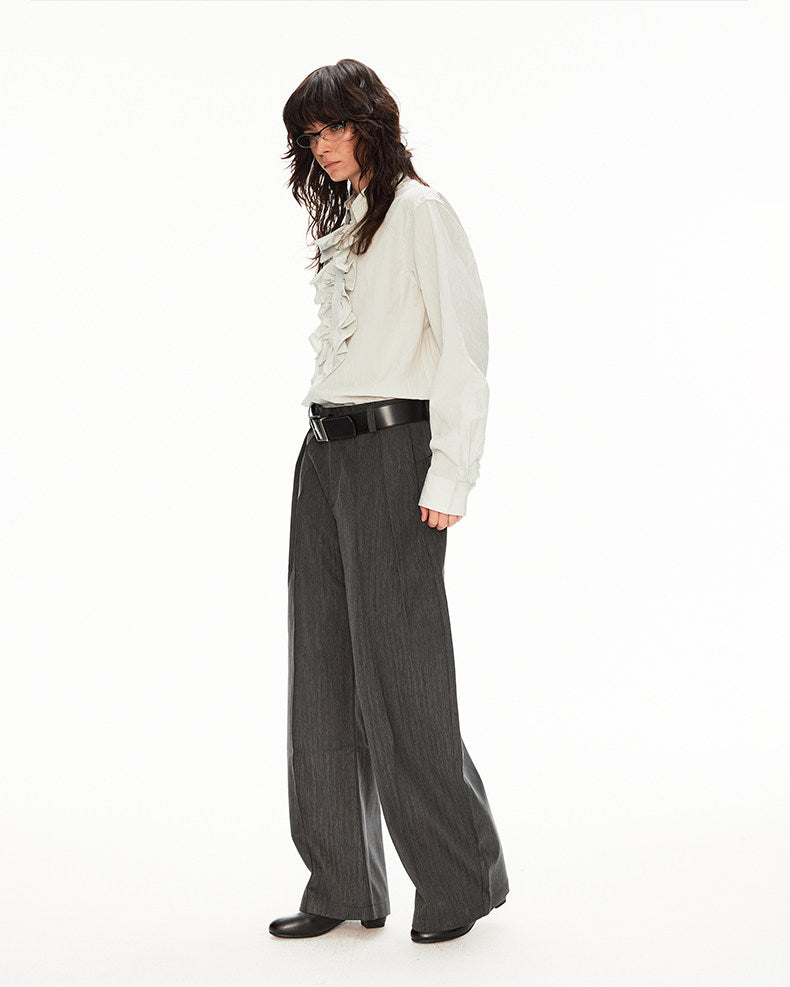 Striped Wide-Leg Pants