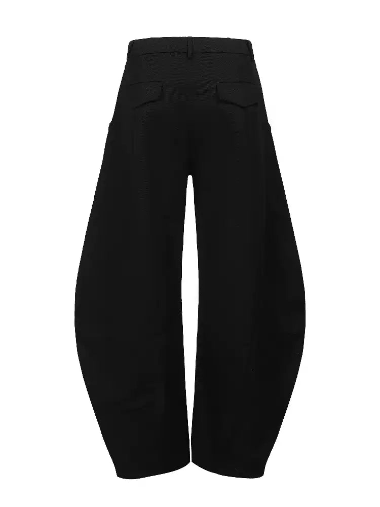 Patchwork Pleated Casual Pants