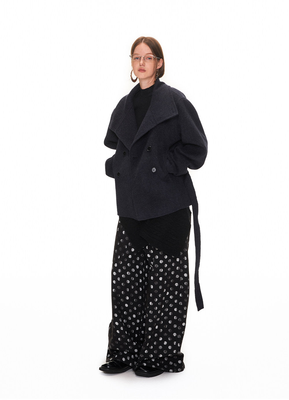 Double-Face Wool Short Coat