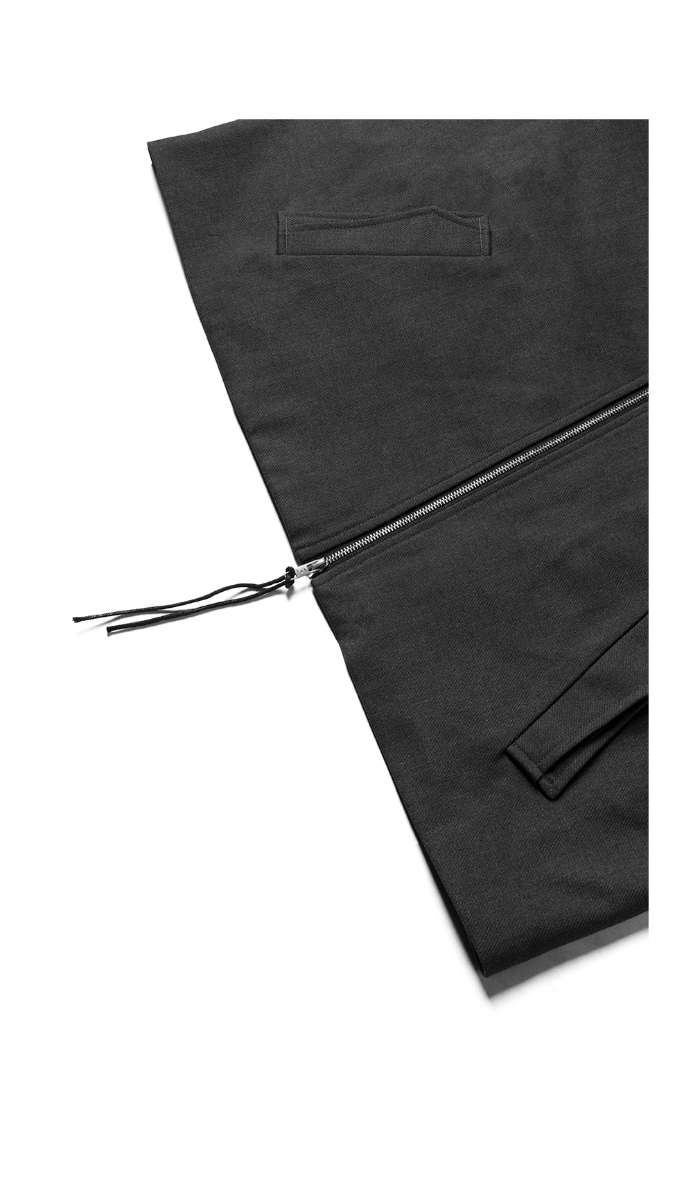 Diagonal-Front Silhouette Jacket